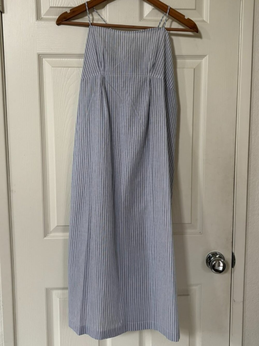 NWT Haven Well Within 100% Organic Cotton Poplin Delicate Striped Sleep Gown M - Picture 2 of 14